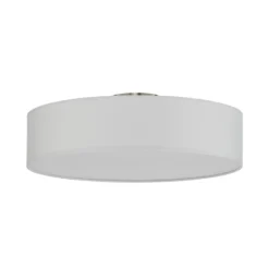 Lindby Deckenleuchte Sebatin, Ø 50 cm, cremeweiß, Stoff, E27