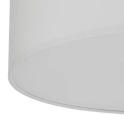 Lindby Deckenleuchte Sebatin, Ø 50 cm, cremeweiß, Stoff, E27