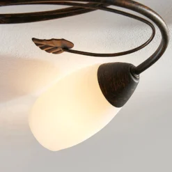 Lindby Deckenleuchte Stefania, 6-flg., schwarz/gold, 68cm