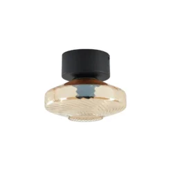 Lindby Deckenleuchte Sylphie, Ø 20 cm, Glas, amber