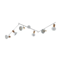 Lindby Deckenstrahler Fridolin, 160cm, 6-flg., weiß, Metall