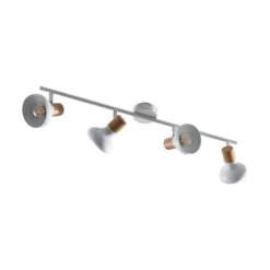 Lindby Deckenstrahler Fridolin, 70cm, 4-flg., weiß, Metall