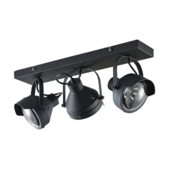 Lindby Deckenstrahler Henega, 52 cm, schwarz, 3-flammig