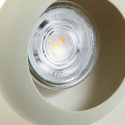 Lindby Deckenstrahler Huby, 1-flammig, creme/hellgrün, Eisen