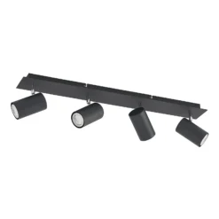 Lindby Deckenstrahler Joffrey, 70 cm, schwarz, 4-flg., GU10