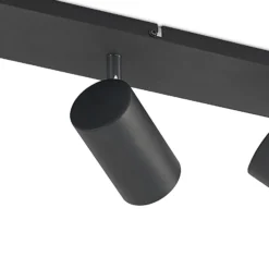 Lindby Deckenstrahler Joffrey, 70 cm, schwarz, 4-flg., GU10