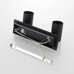 Lindby Deckenstrahler Joffrey, 31 cm, 2-flg., schwarz, GU10