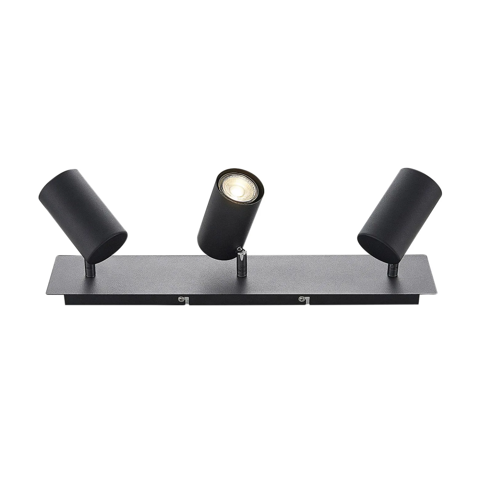 Lindby Deckenstrahler Joffrey, 49cm, schwarz, 3-flg., GU10