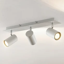Lindby Deckenstrahler Joffrey, 49 cm, weiß, 3-flg., GU10