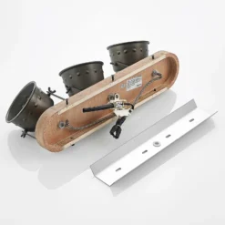 Lindby Deckenstrahler Rubinjo, 45 cm, 3-flg., Holz, GU10