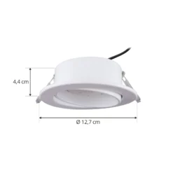 Lindby Einbauleuchte Jyla, weiß matt, Ø 13 cm, GX53