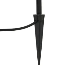 Lindby Erdspießleuchte Sorvete, schwarz, Metall, Höhe 62cm