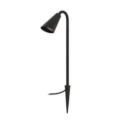 Lindby Erdspießleuchte Sorvete, schwarz, Metall, Höhe 62cm