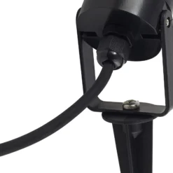 Lindby Erdspießleuchte Thorgal, Ø 6 cm, schwarz, 3er-Set