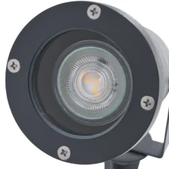 Lindby Erdspießstrahler Nielas, 3er Set, anthrazit, Stecker