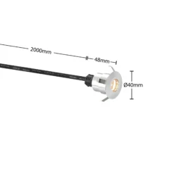 Lindby Gracelle LED-Bodeneinbaulampe, 3 Stück rund