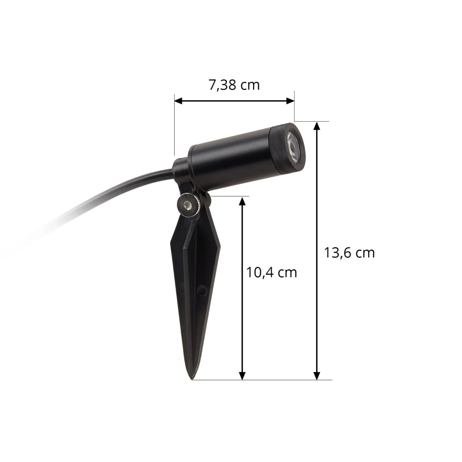 Lindby Heath LED-Erdspießleuchte, 4er-Set, schwarz