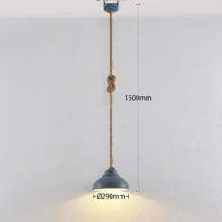 Lindby Hängeleuchte Chaby, Ø 29 cm, einflammig, Metall, Seil