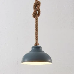 Lindby Hängeleuchte Chaby, Ø 29 cm, einflammig, Metall, Seil