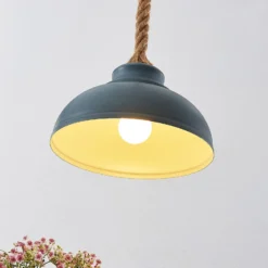Lindby Hängeleuchte Chaby, Ø 29 cm, einflammig, Metall, Seil