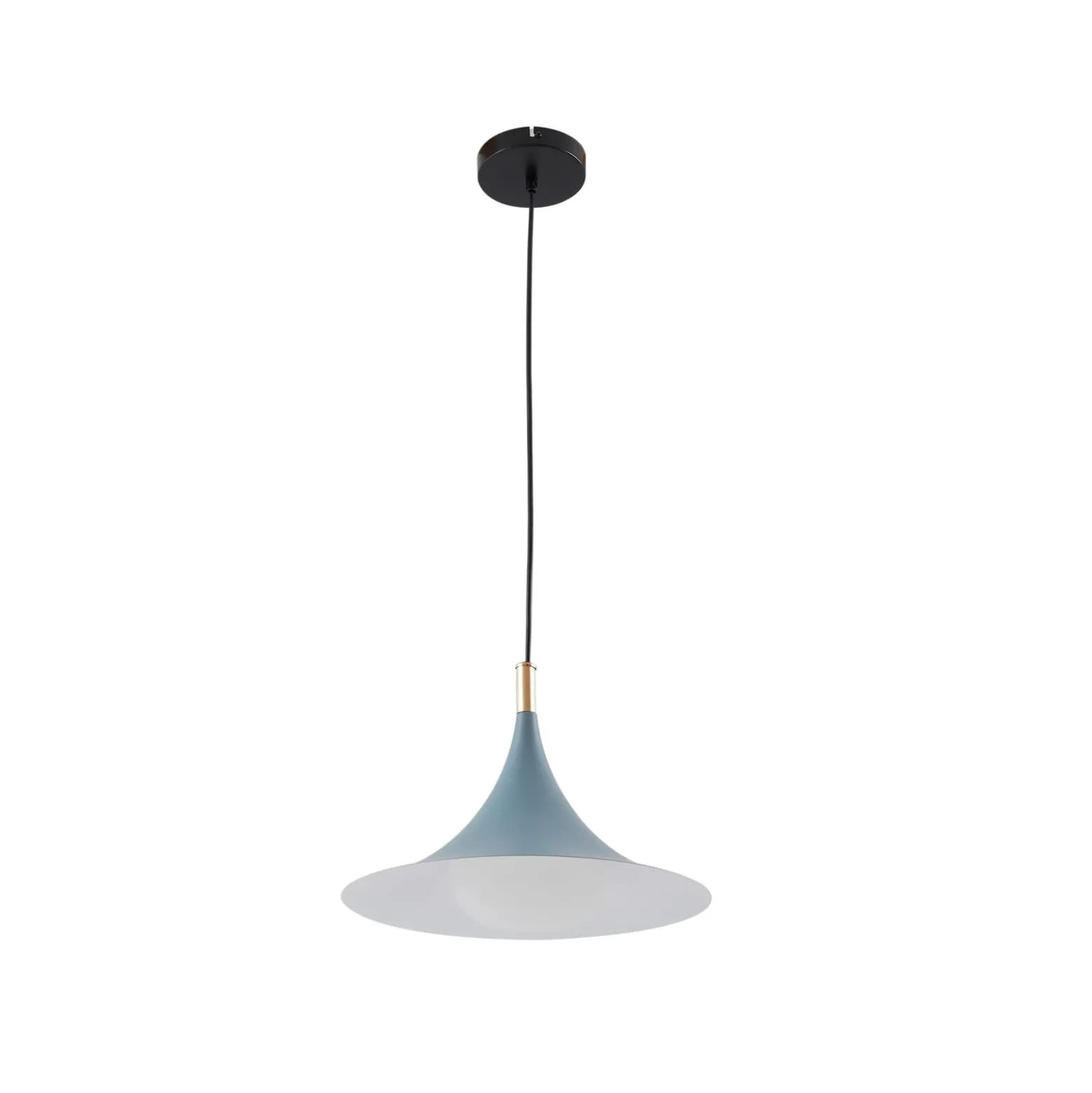 Lindby Hängeleuchte Jarl, blau, Metall, Ø 35 cm, G9
