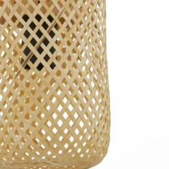Lindby Hängeleuchte Venora, Ø 15 cm, Bambus, E27