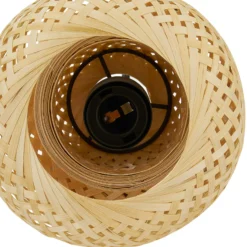Lindby Hängeleuchte Venora, Ø 15 cm, Bambus, E27