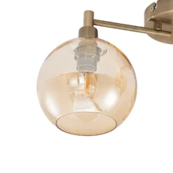 Lindby Jemissa Deckenlampe, 3-flammig, amber