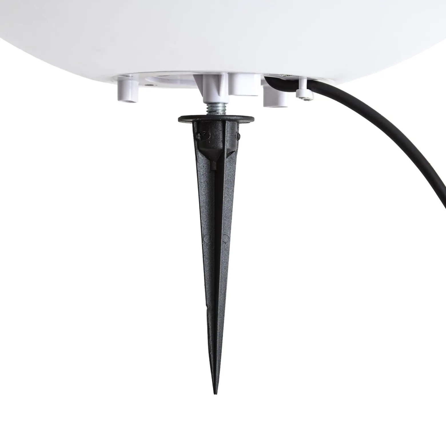 Lindby Kugelleuchte Valyra, Ø 30 cm, IP54, Erdspieß