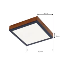 Lindby Laviona LED-Deckenlampe, quadratisch, 30 cm