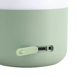 Lindby LED-Akku-Außentischleuchte Isaline, grün, dimmbar