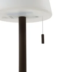 Lindby LED-Akkulampe Azalea, weiß/braun, 45 cm, CCT, IP44