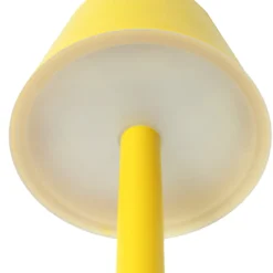 Lindby LED-Akkuleuchte Gaja, gelb, USB, IP44, RGBW, dimmbar