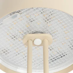 Lindby LED-Akkutischleuchte Janea TWIN, beige, Metall