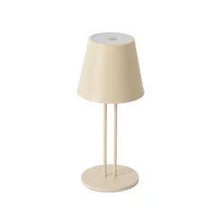 Lindby LED-Akkutischleuchte Janea TWIN, beige, Metall
