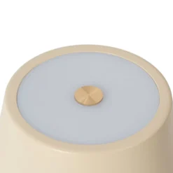 Lindby LED-Akkutischleuchte Janea TWIN, beige, Metall
