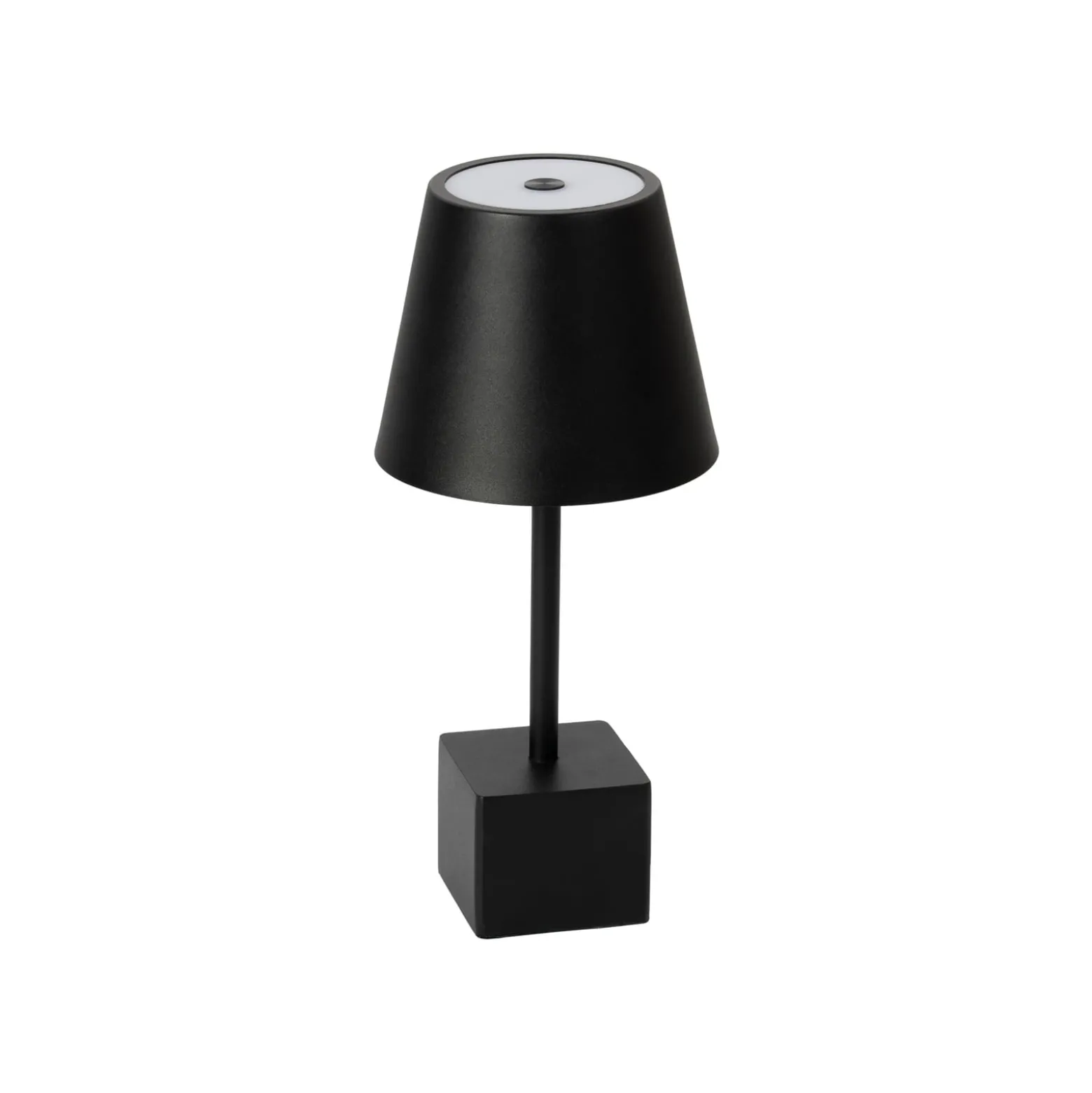 Lindby LED-Akkutischleuchte Janea CUBE, schwarz, Metall