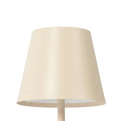 Lindby LED-Akkutischleuchte Janea CUBE, beige, Metall