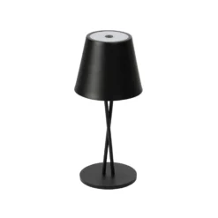 Lindby LED-Akkutischleuchte Janea CROSS, schwarz, Metall