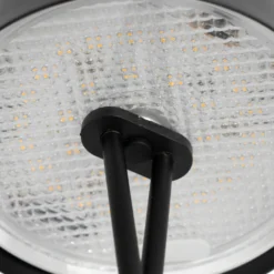 Lindby LED-Akkutischleuchte Janea CROSS, schwarz, Metall