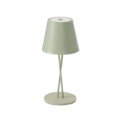 Lindby LED-Akkutischleuchte Janea CROSS, grün, Metall
