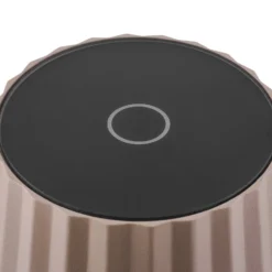 Lindby LED-Akku-Tischleuchte Esali, beige, Metall, IP65