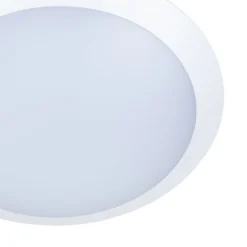 Lindby LED-Außendeckenlampe Naira, weiß, Sensor, 30 cm, IP65
