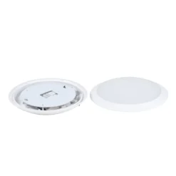 Lindby LED-Außendeckenlampe Naira, weiß, Sensor, 30 cm, IP65