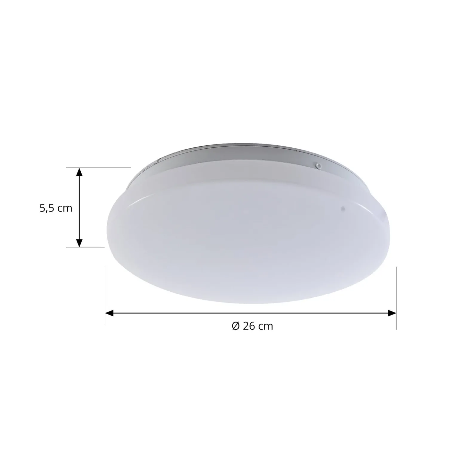 Lindby LED-Außendeckenleuchte Kirkola, 4000 K, Ø 26 cm, weiß