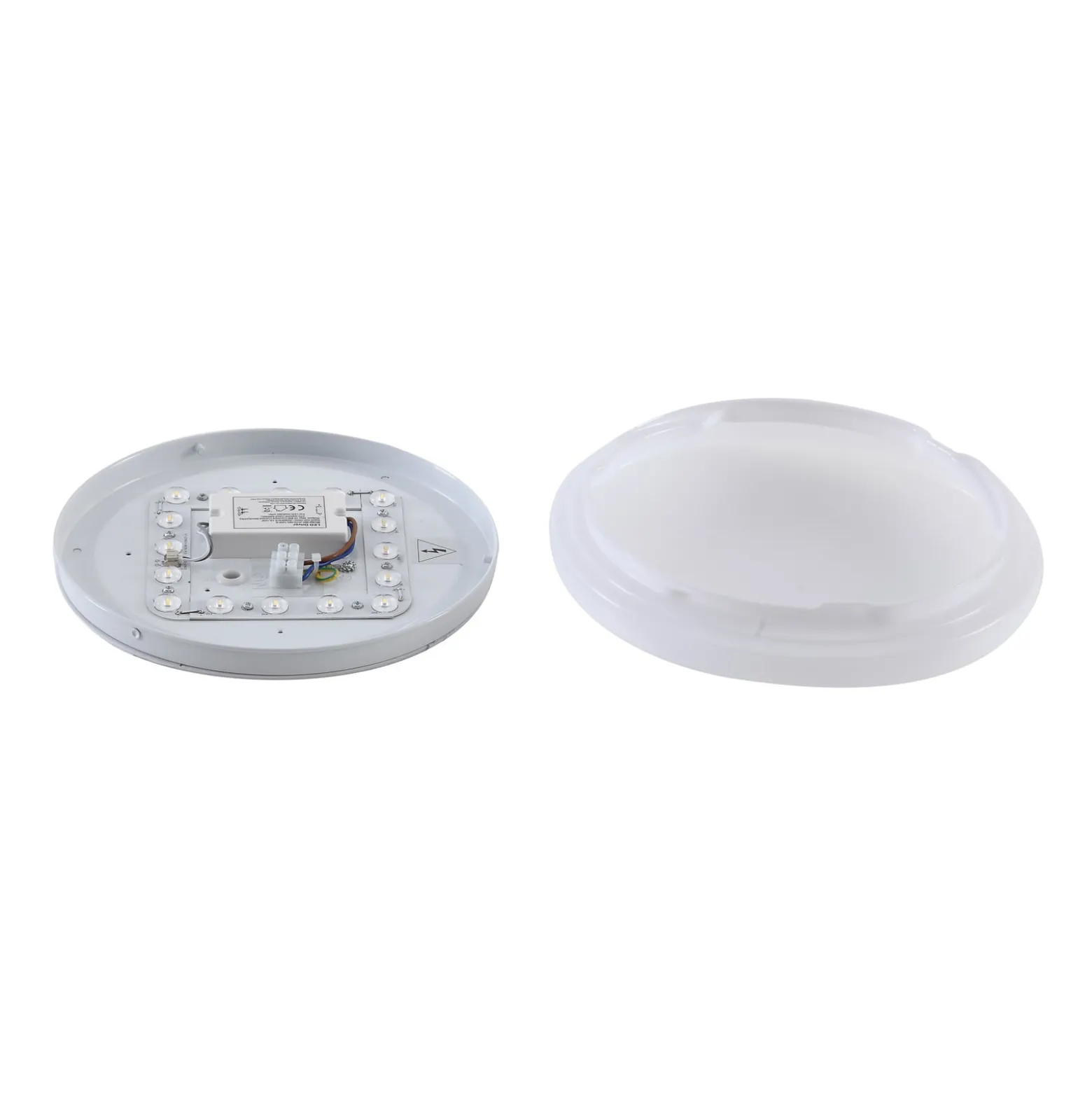 Lindby LED-Außendeckenleuchte Kirkola, 4000 K, Ø 26 cm, weiß