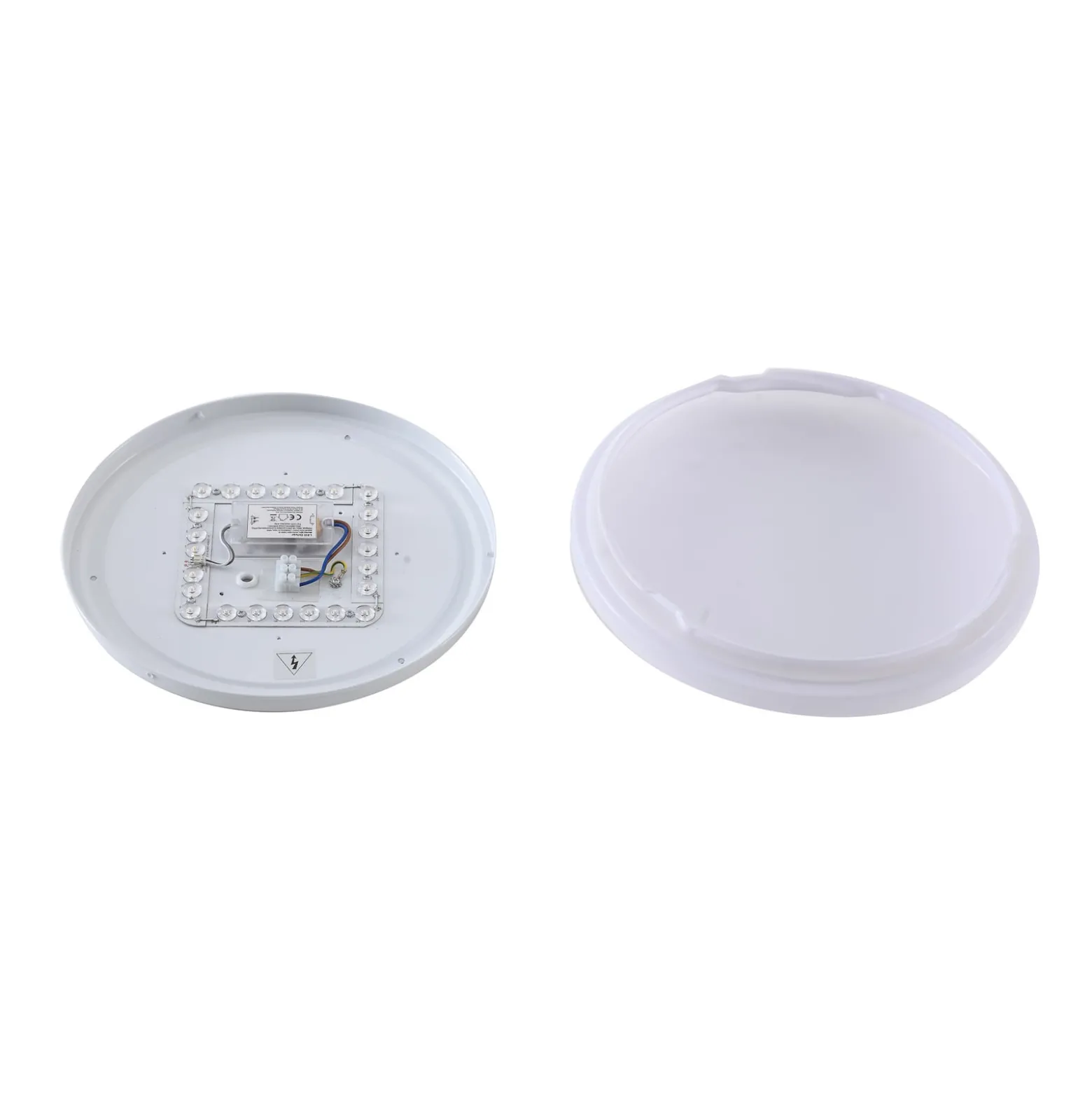 Lindby LED-Außendeckenleuchte Kirkola, 4000 K, Ø 34 cm, weiß