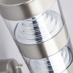 Lindby LED-Außenwandleuchte Lanea, 22 cm, Edelstahl, Sensor