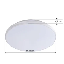 Lindby LED-Deckenlampe Comora, Ø 35 cm, weiß, IP44, 3000K