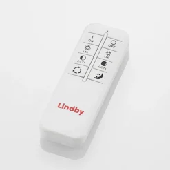 Lindby LED-Deckenlampe Lanira, Ø 30 cm, Holz, Remote, CCT